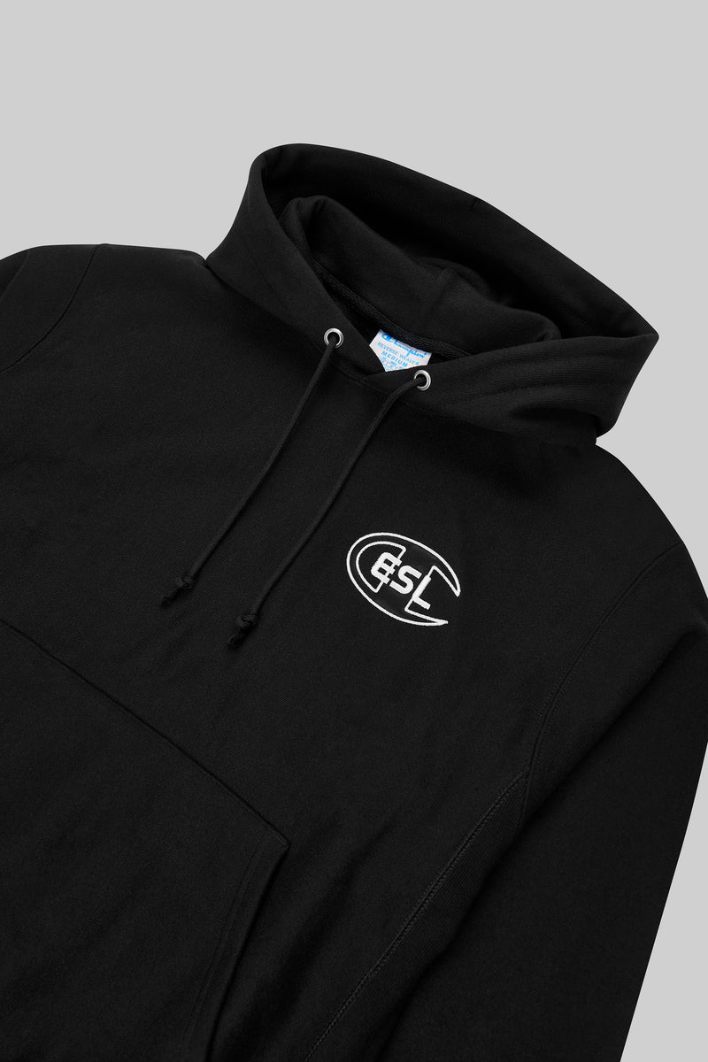 ESL x Champion Graphic Pullover Hoodie Schwarz
