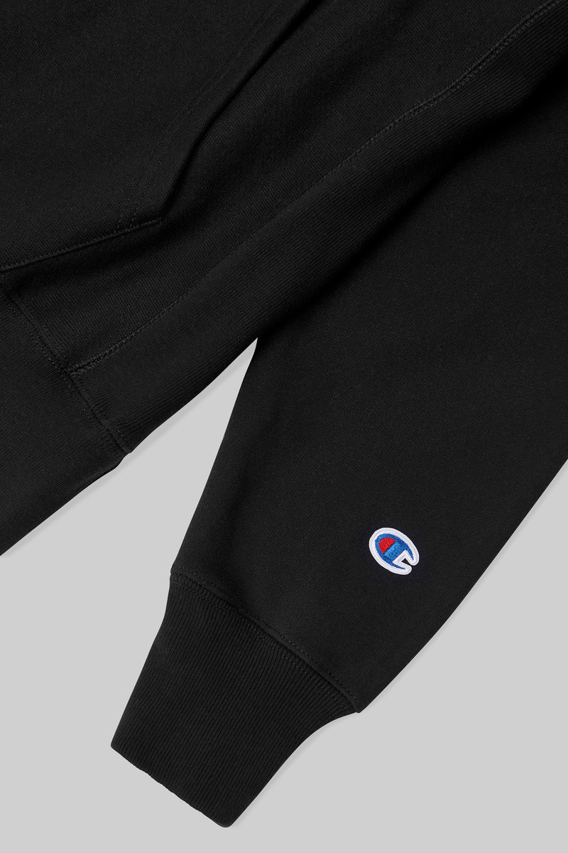 ESL x Champion Graphic Pullover Hoodie Schwarz