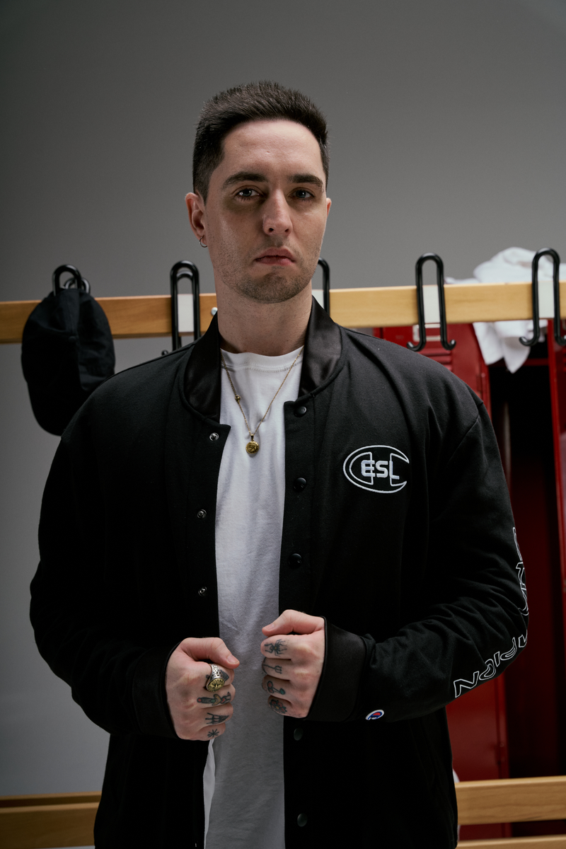 ESL x Champion Letterman Jacket Black – ESL Shop