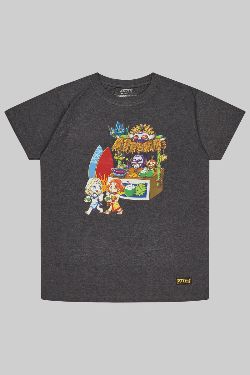 Dota 2 Beach Doctor Short Sleeve T-Shirt Grey