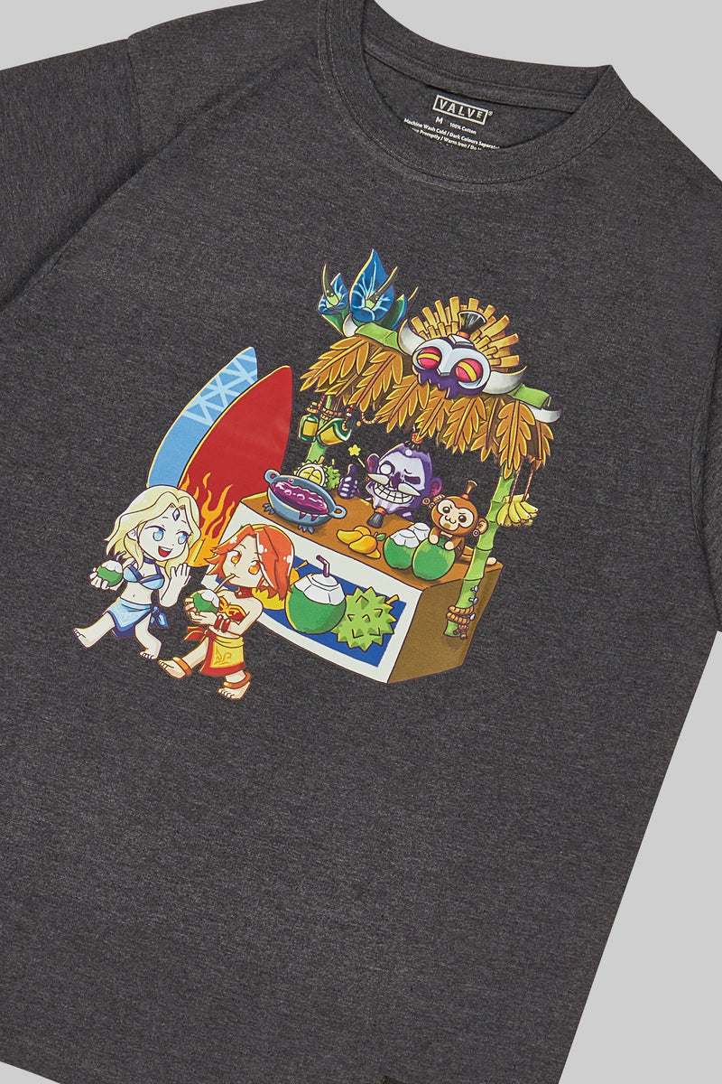 Dota 2 Beach Doctor Short Sleeve T-Shirt Grey