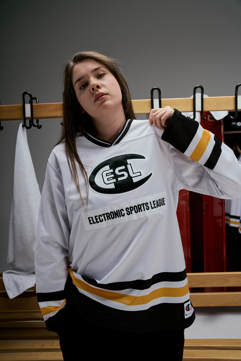 ESL x Champion Patch Hockey Jersey White – ESL Shop