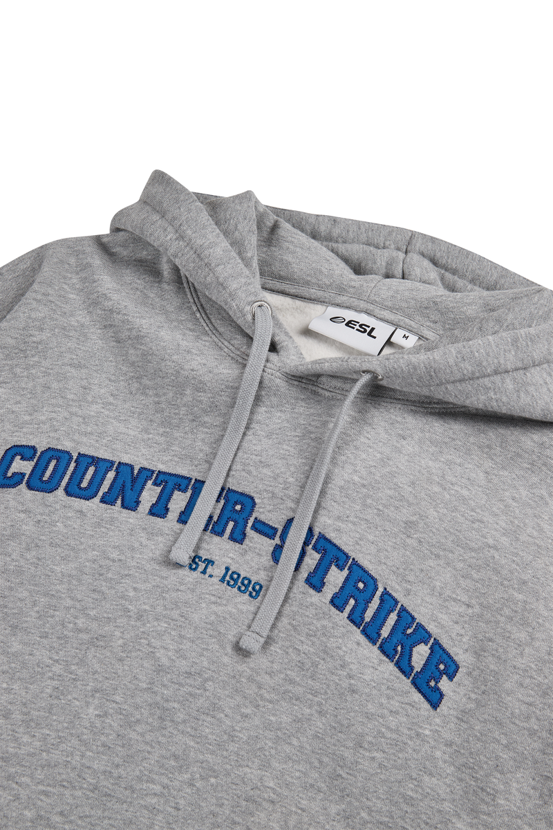 CS College Pullover Hoodie Grey Marl