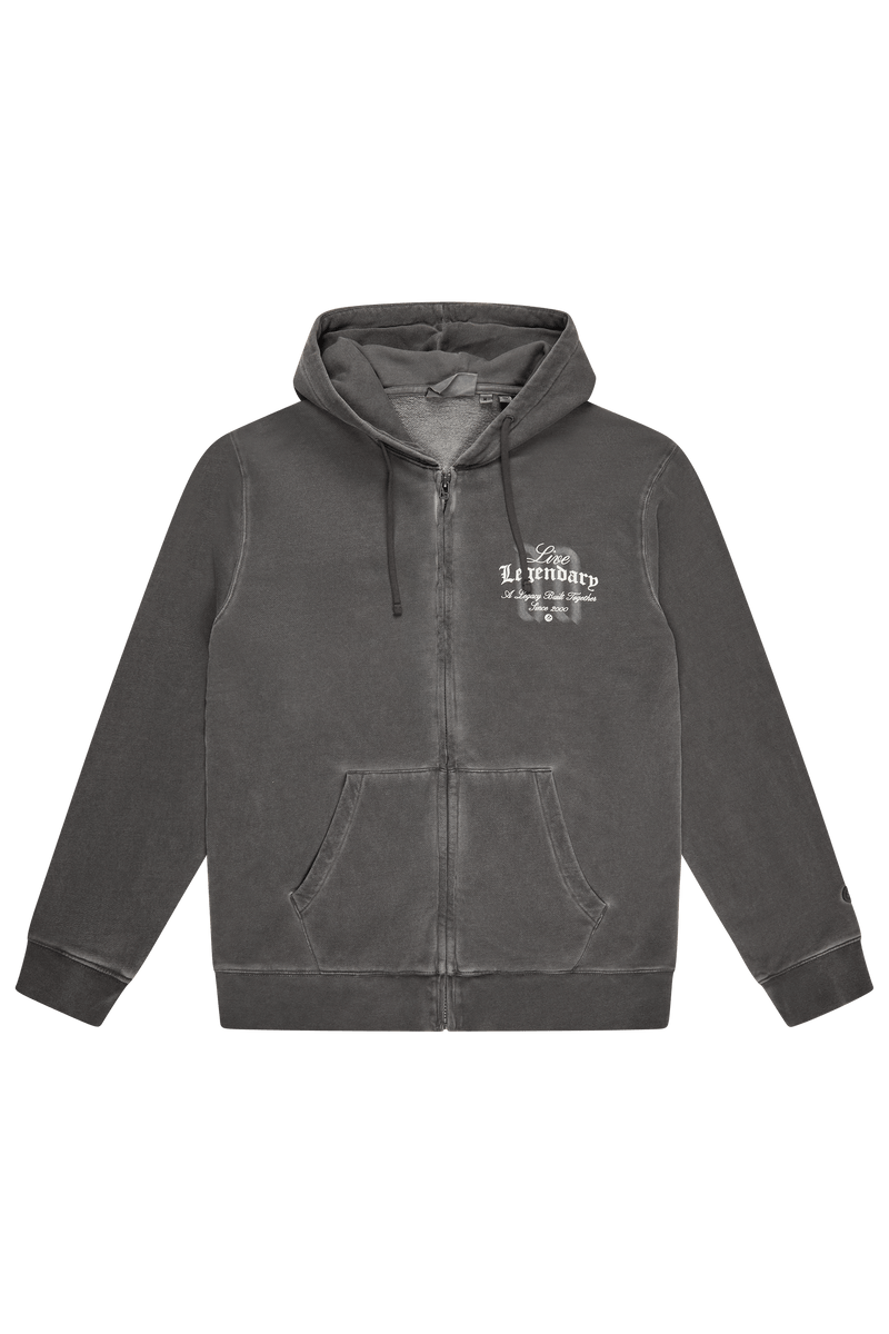 ESL Live Legendary Zip Hoodie Washed Grey