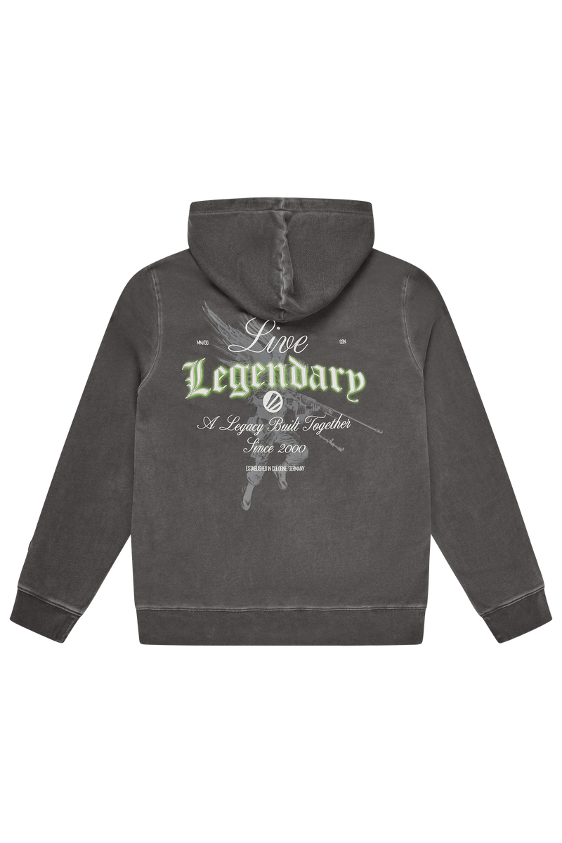 ESL Live Legendärer Zip-Hoodie, gewaschenes Grau