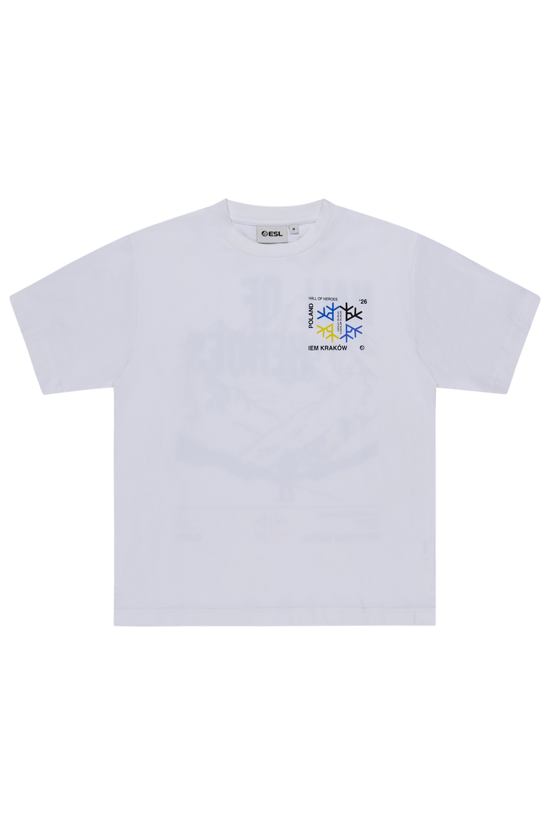 IEM Krakau 2026 Ascent Kurzarm-T-Shirt Weiß