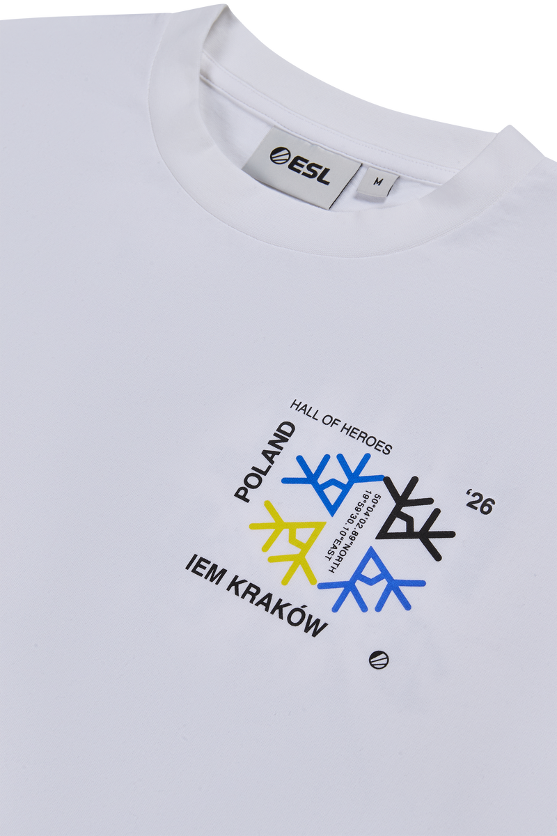 IEM Krakau 2026 Ascent Kurzarm-T-Shirt Weiß