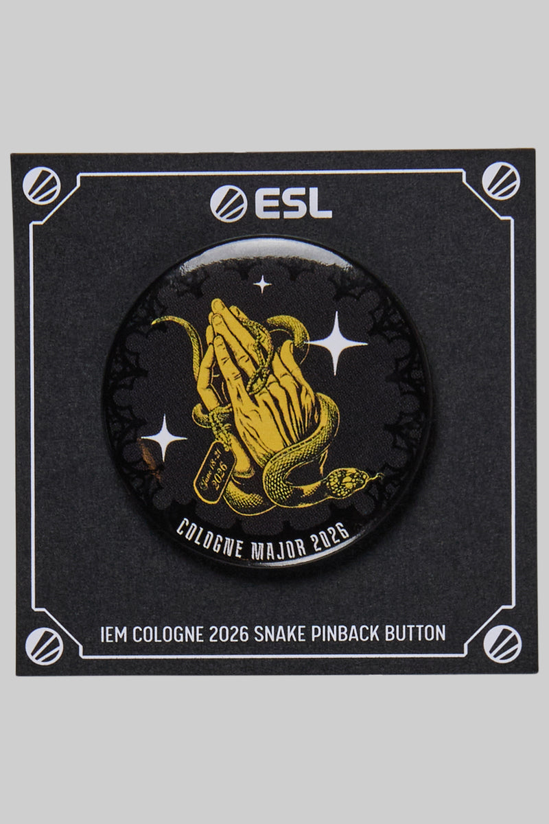 IEM Cologne 2026 Snake Pinback Button Black