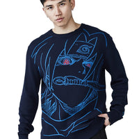 Team Liquid Naruto Sasuke Distressed Sweatshirt Navy Blue