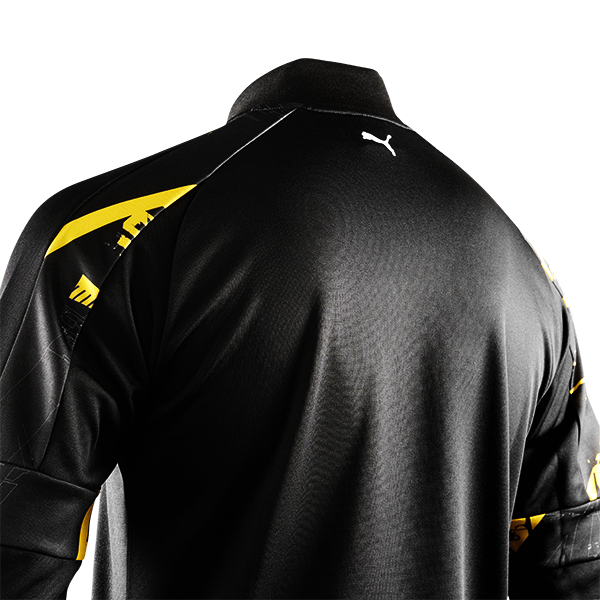 NAVI Half Zip Hoodie Emblem Schwarz