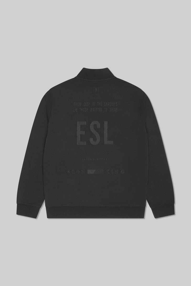ESL Unsung Heroes Half Zip Sweater Black