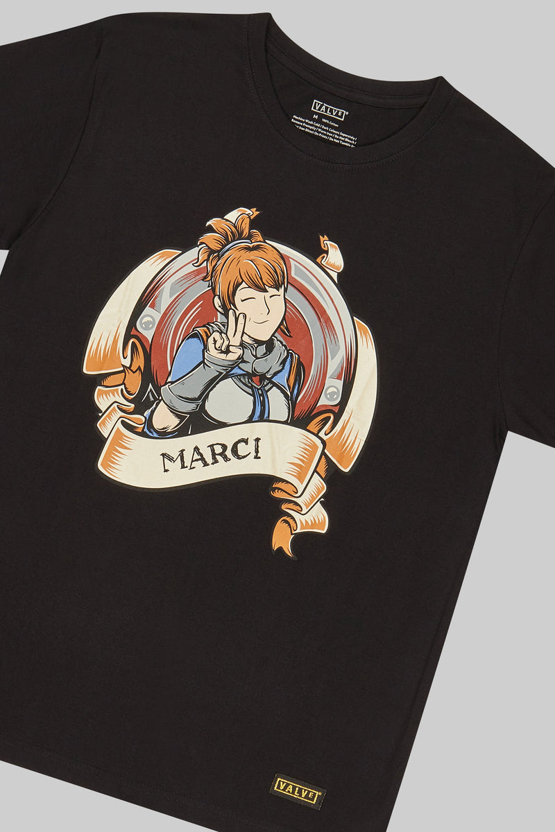 Dota2 Marci Wink Short Sleeve T-Shirt Black