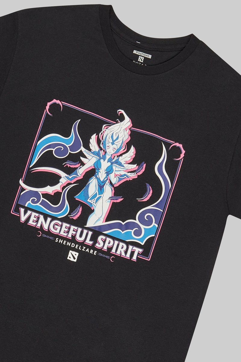 Dota2 Vengeful Spirit Short Sleeve T-Shirt Black