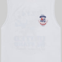 4th July Sleeveless T-Shirt White