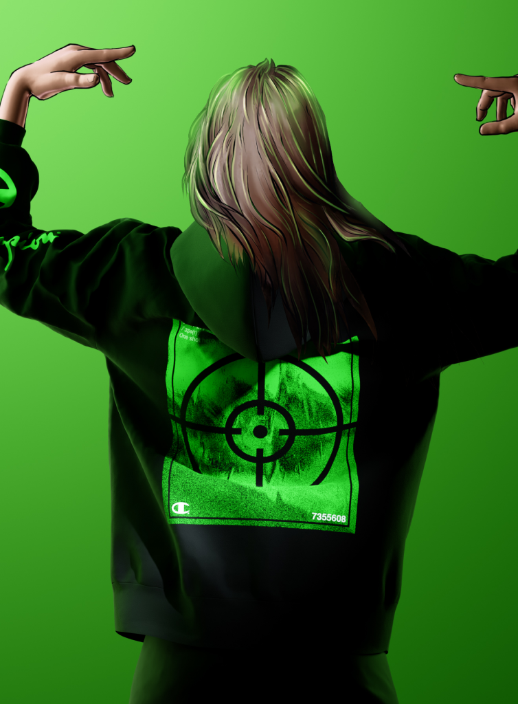 Champion sweater neon sales 70