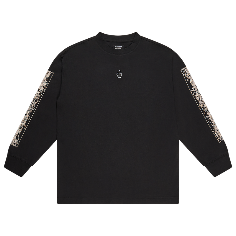 BASEMENT DWE//ER Cable Long Sleeve T-Shirt Black