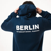 BIG Patch Pullover Hoodie Navy Blue