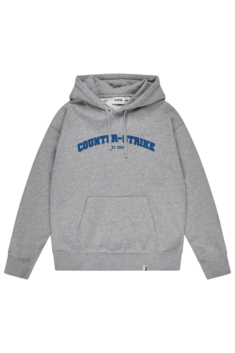 CS College Pullover Hoodie Grey Marl