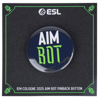 IEM Cologne 2025 AIM BOT Pinback Button Black