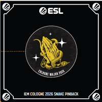 IEM Cologne 2026 Snake Pinback Button Black