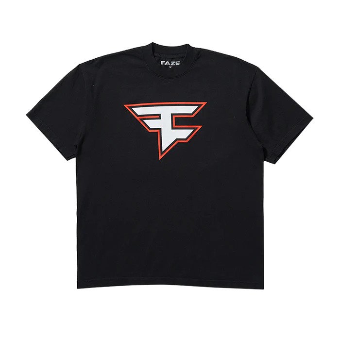 Faze Clan Logo Kurzarm-T-Shirt Schwarz