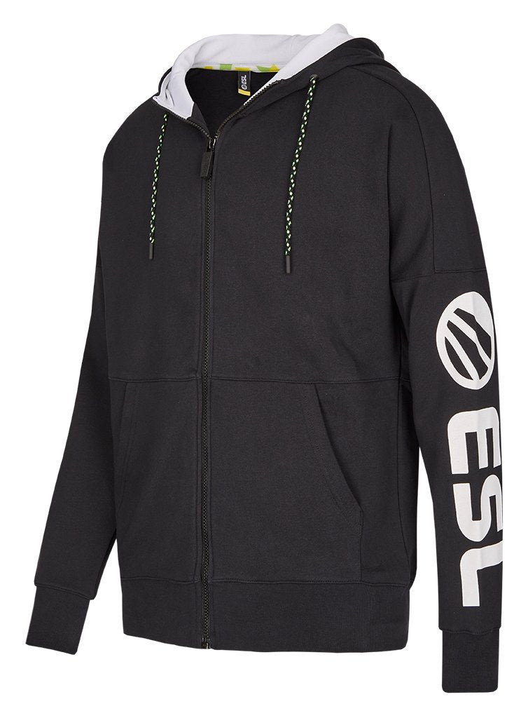 ESL Premium Sleeve Print Zip Hoodie Black